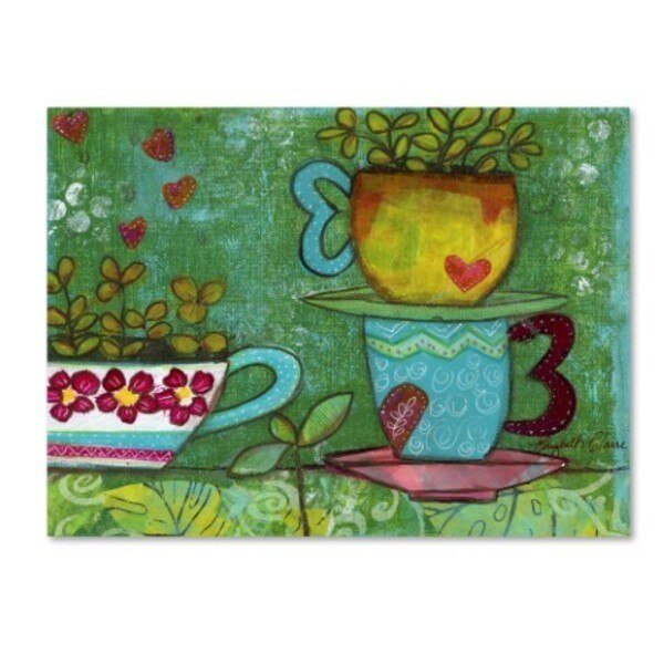 Elizabeth Claire 'The Joy Of Coffee' Canvas Art, 18x24, Trademark Fine Art, Mfr#: ALI16717-C1824GG
